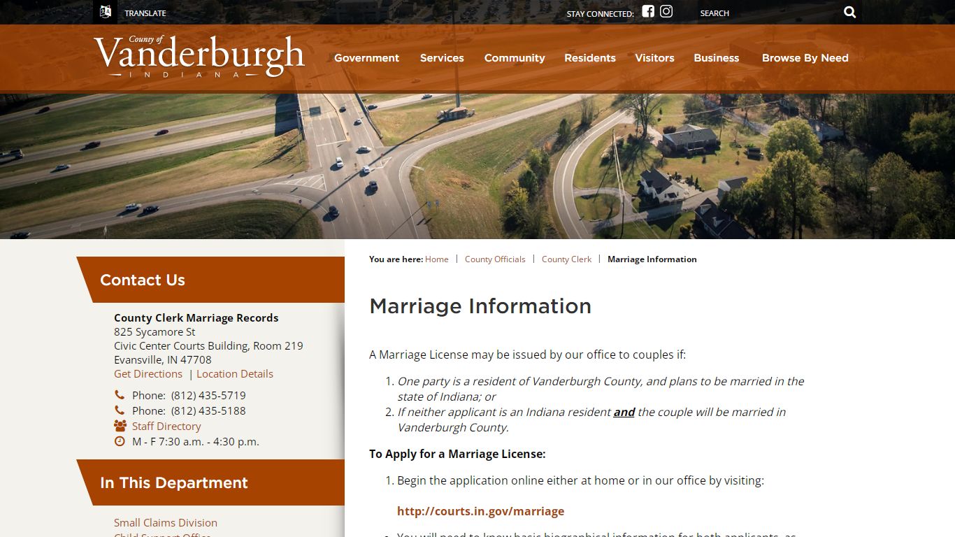 Marriage Information / Vanderburgh County